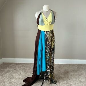 Custom "Mira B" original  Asymmetrical Halter Sundress